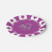 6 Möglichkeiten zur Personalisierung Ihres klassis Pappteller (Schrägansicht)