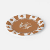 6 Möglichkeiten zur Personalisierung Ihres klassis Pappteller (Schrägansicht)