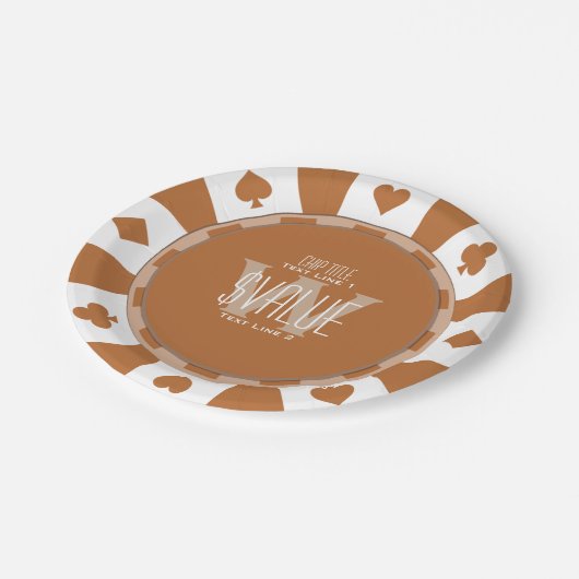 6 Möglichkeiten zur Personalisierung Ihres klassis Pappteller (Schrägansicht)