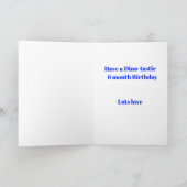 6 Monat Dinosaur Geburtstag Karte (Innenseite)