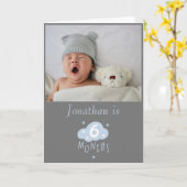 6 Monate altes graues Foto mit Cloud & Stars Karte (Gelbe Blume)