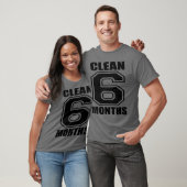 6 Monate säubern Schwarzes T-Shirt (Unisex)