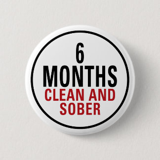 6 Monate säubern und ernüchtern Button
