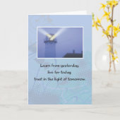 6 Monatsjubiläum für 12 Step Addiction Erholung Karte (Gelbe Blume)