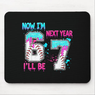 6 nächstes Jahr werde ich 7 Baseball Eiscreme trop Mousepad