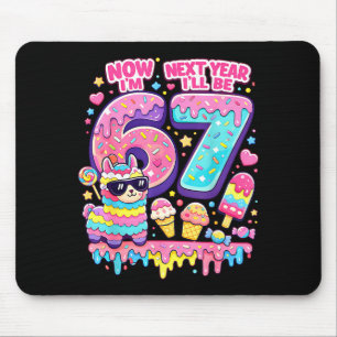 6 nächstes Jahr werde ich 7 Lama Alpaka 67 Meme Ge Mousepad