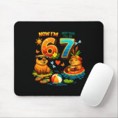 6 nächstes Jahr werde ich 7 sein Capybara 67 Meme  Mousepad (Mit Mouse)