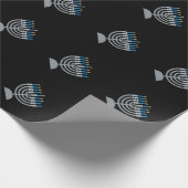 6. Nacht des Hanukkah Glitzer Wrapping Paper Geschenkpapier (Ecke)