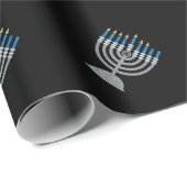 6. Nacht des Hanukkah Glitzer Wrapping Paper Geschenkpapier (Rolleneckpunkt)