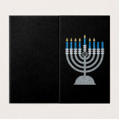 6. Nacht Hanukkah Glitzer Cards 25pk (Außenseite Aufgefaltet)