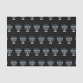 6. Nacht Hanukkah Glitzer Tissue Paper Seidenpapier (Vorderseite)