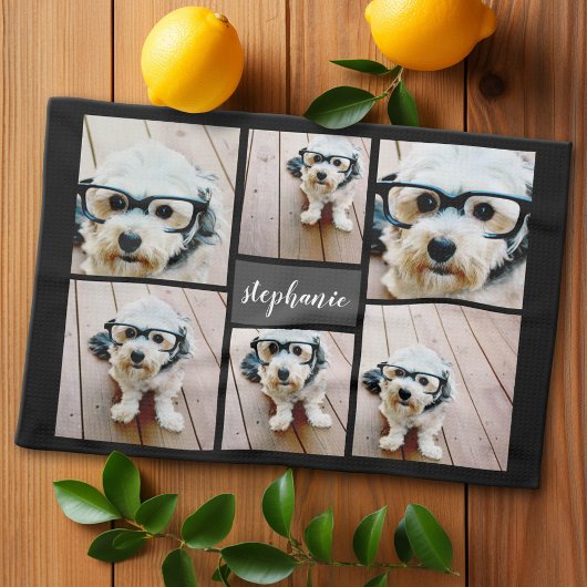 6 Name der Fotocollage Minimalistisch - Farbe bear Geschirrtuch