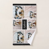 6 Name der Fotocollage Minimalistisch - Farbe bear Handtuch (Handtuch)