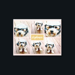 6 Name der Fotocollage Minimalistisch - Farbe bear Leinwanddruck<br><div class="desc">Verwenden Sie Ihre quadratischen Instagram Fotos für die besten Ergebnisse! UM DEN HINTERGRUND ZU ÄNDERN - klicken Sie auf den Bereich "Anpassen" oder "Erweitert" und wählen eine Farbe im Farbwähler aus. Ein künstlerischer Weg,  um Ihre besten Foto-Sharing-Bilder anzuzeigen.</div>