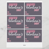 6 Niedliche Katzen Kinder Valentinstag Karte (Rückseite)