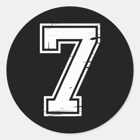 6 Number 67 Six Seven Meme Runder Aufkleber (Vorderseite)