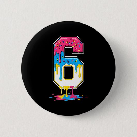 6 Number Seven Team Srts Ice Cream Drip Matching V Button (Vorderseite)