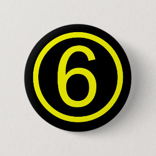 6 - Nummer sechs Button