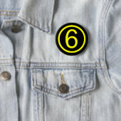 6 - Nummer sechs Button (Beispiel)