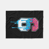 6 Nummer Sechs Team Sport Eis Drip 67 Sechs Sieben Fleecedecke (Vorderseite (Horizontal))