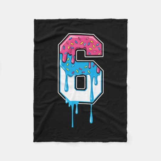 6 Nummer Sechs Team Sport Eis Drip 67 Sechs Sieben Fleecedecke (Vorderseite)