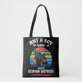 6 Nur ein Junge, der Deutsche Schäferhunde Vintage Tasche