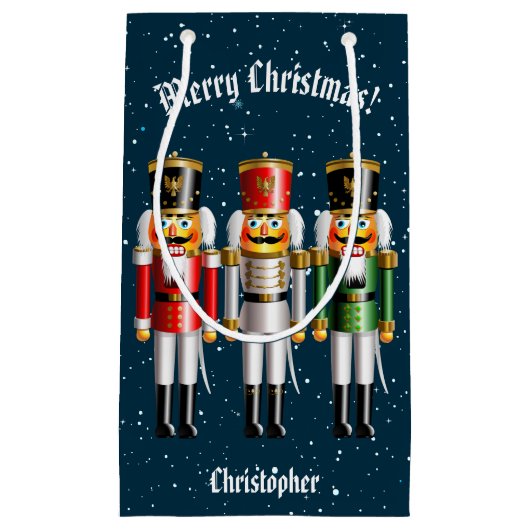 6 Nutty Nutcracker Toy Soldiers Kleine Geschenktüte (Vorderseite)