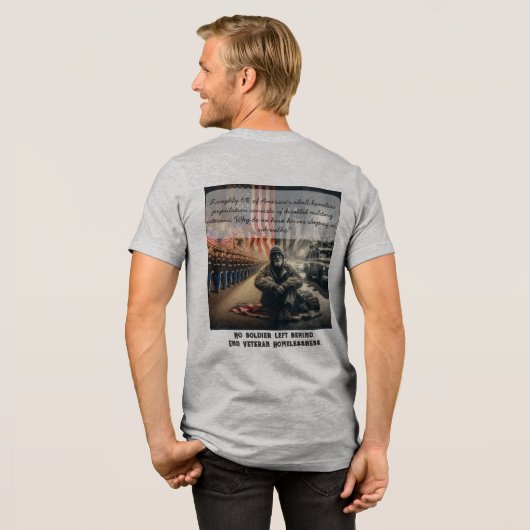 "6" Obdachlose Tri-Blend Shirt (Rückseite voll)