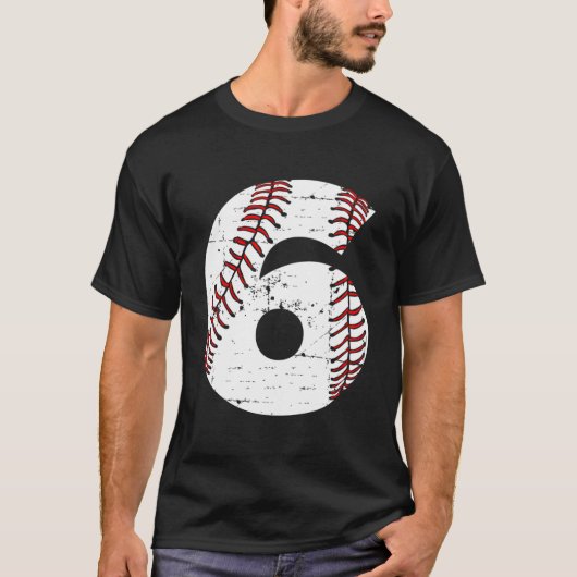 6. oder 6 Baseball Six T-Shirt (Vorderseite)
