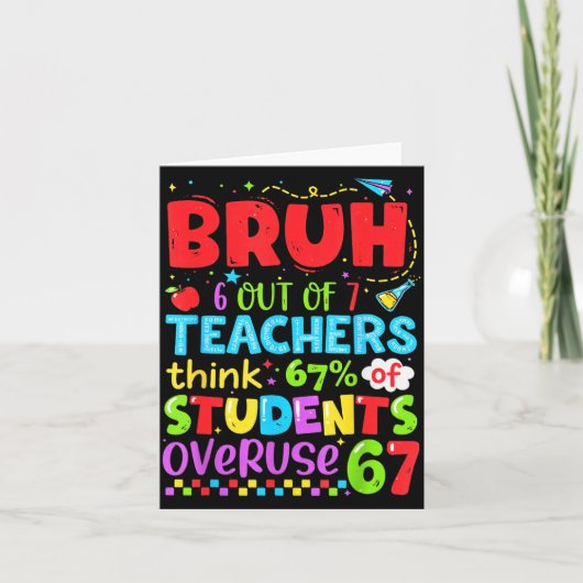 6 Out Of 7 Teachers Think 67% Of Students Overuse  Karte (Vorderseite)