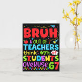 6 Out Of 7 Teachers Think 67% Of Students Overuse  Karte (Gelbe Blume)