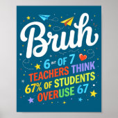 6 Out Of 7 Teachers Think 67% Of Students Overuse  Poster (Vorne)