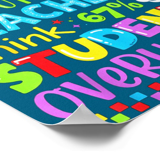 6 Out Of 7 Teachers Think 67% Of Students Overuse  Poster (Ecke)