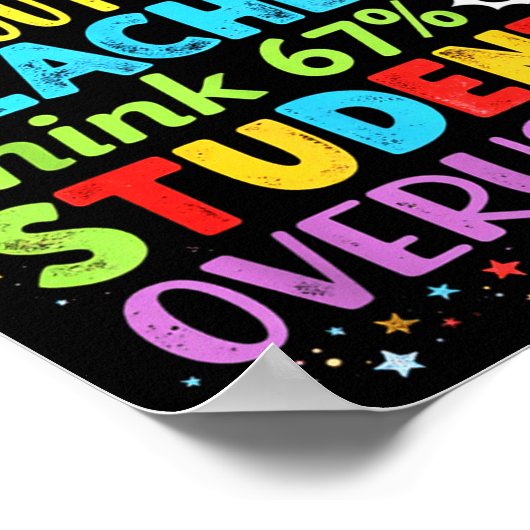 6 Out Of 7 Teachers Think 67% Of Students Overuse  Poster (Ecke)