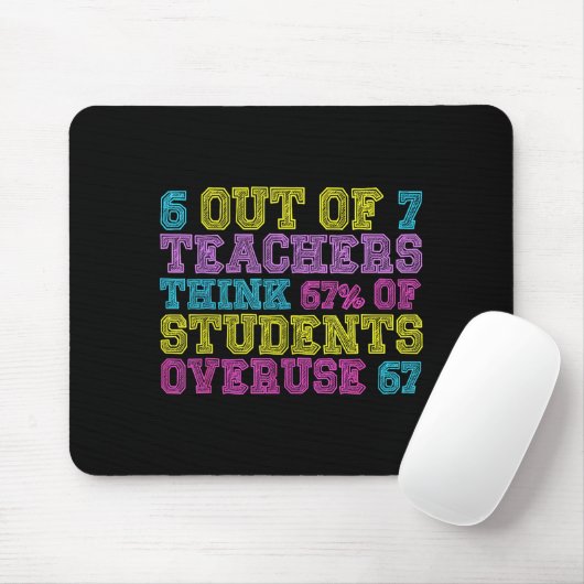 6 Out Of 7 Teachers Think 67% Students Overuse 67 Mousepad (Mit Mouse)