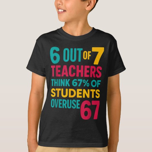 6 Out Of 7 Teachers Think 67% Students Overuse Quo T-Shirt (Vorderseite)