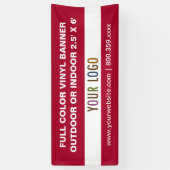 6' Outdoor- oder Indoor Vinyl Banner Benutzerdefin (Vertikal)