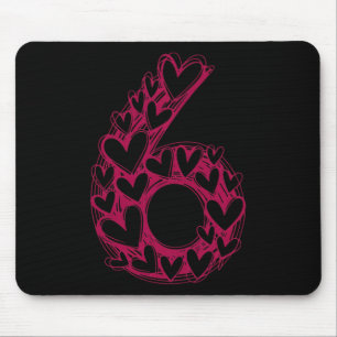 6 Paar Trend 6 7 Viral-Skizze Herz 67 Cute Mat Mousepad