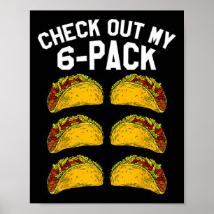 6 Pack Fitness Taco Funny Mexican Gym Top für Taco Poster