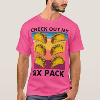 6 Pack Fitness Taco Funny Mexicanisches Lebensmitt T-Shirt