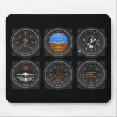6 Pack of Airplane Gauges Mousepad (Vorne)