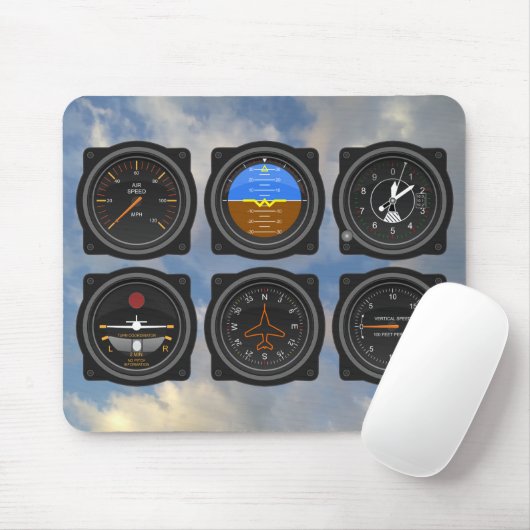 6 Pack von Flugzeugträgern in der Wolke Mousepad (Mit Mouse)