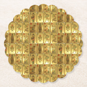 6 PapierUntersetzer - Multi-mit Ziegeln gedeckte Untersetzer