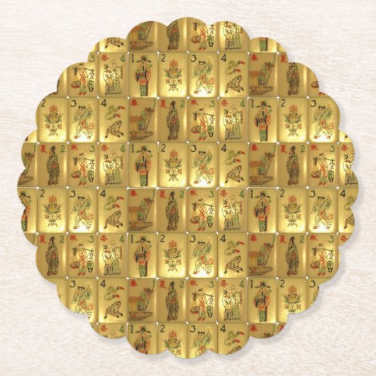 6 PapierUntersetzer - Multi-mit Ziegeln gedeckte Untersetzer (Vorderseite)