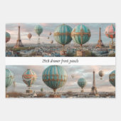 6 Paris Hot Air Balloon Wrapping Drawer Panels Geschenkpapier Set (Vorderseite 3)