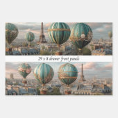 6 Paris Hot Air Balloon Wrapping Drawer Panels Geschenkpapier Set (Vorderseite 2)