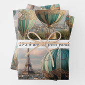 6 Paris Hot Air Balloon Wrapping Drawer Panels Geschenkpapier Set (Beispiel)