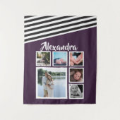 6 Personalisiertes Fotomaterial-Muster Wandteppich (Vorderseite)