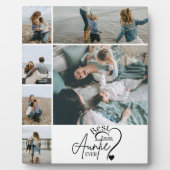 6 Personalized Best Aunt Photo Collage Fotoplatte (Vorderseite)