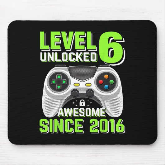 6 Phantastisches 2016-Videospiel Unlocks 6. Geburt Mousepad (Vorne)